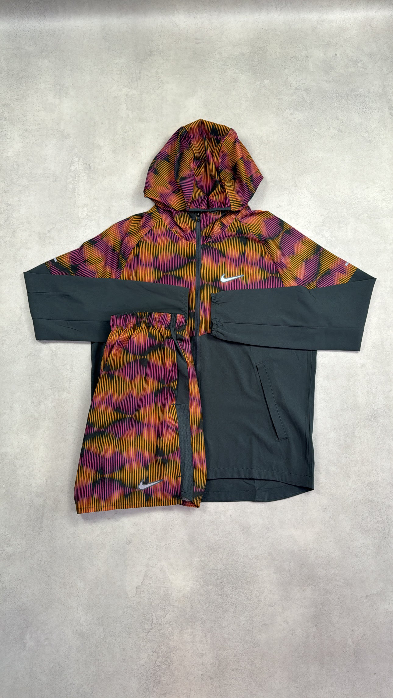 Nike Festival Windrunner & Challenger Shorts Duo Set - Orange/Purple/Grey