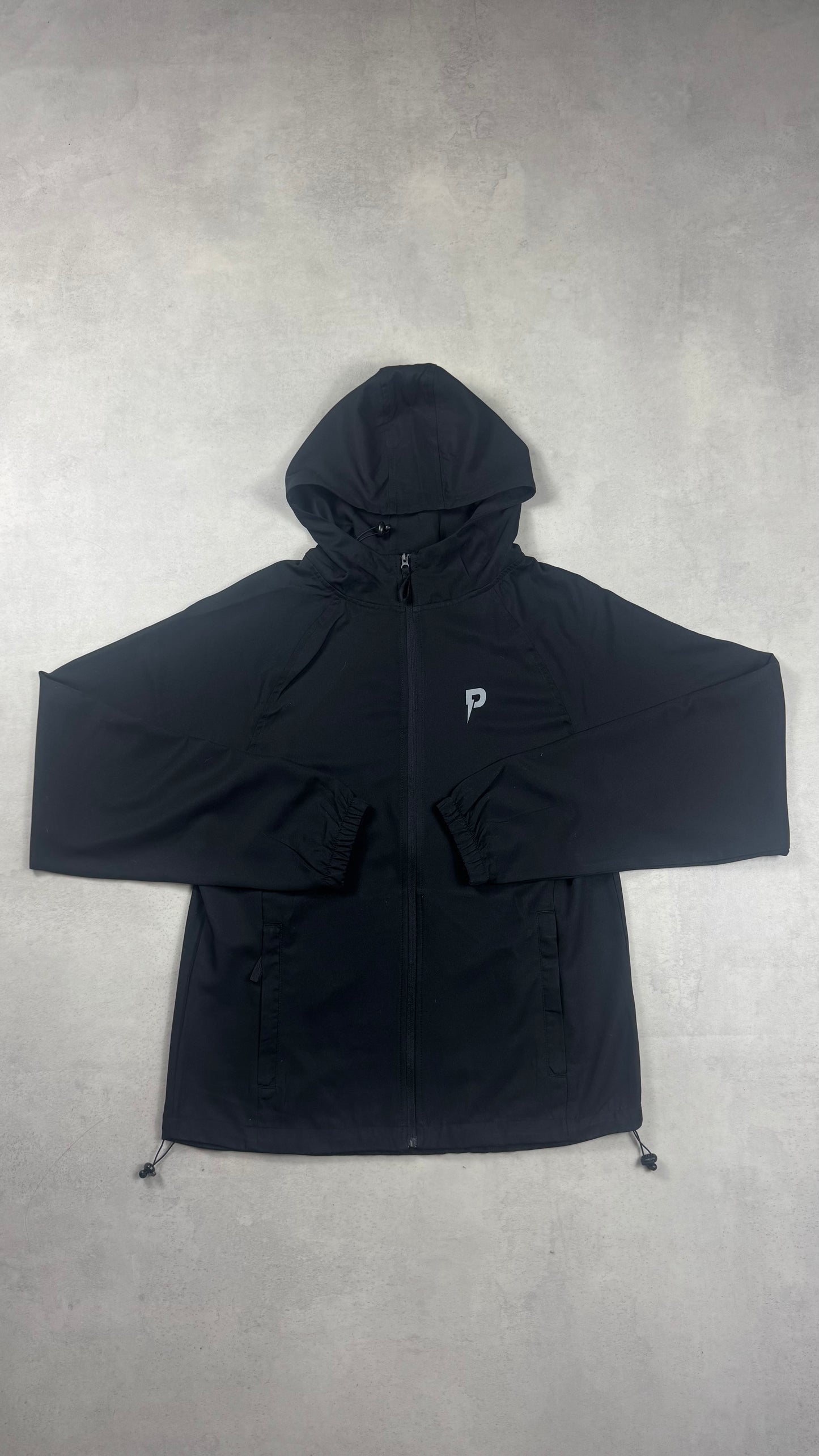 Patterned Windrunner - Black