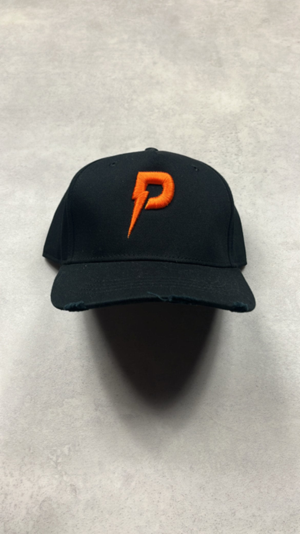 Patterned Hat Black/Orange