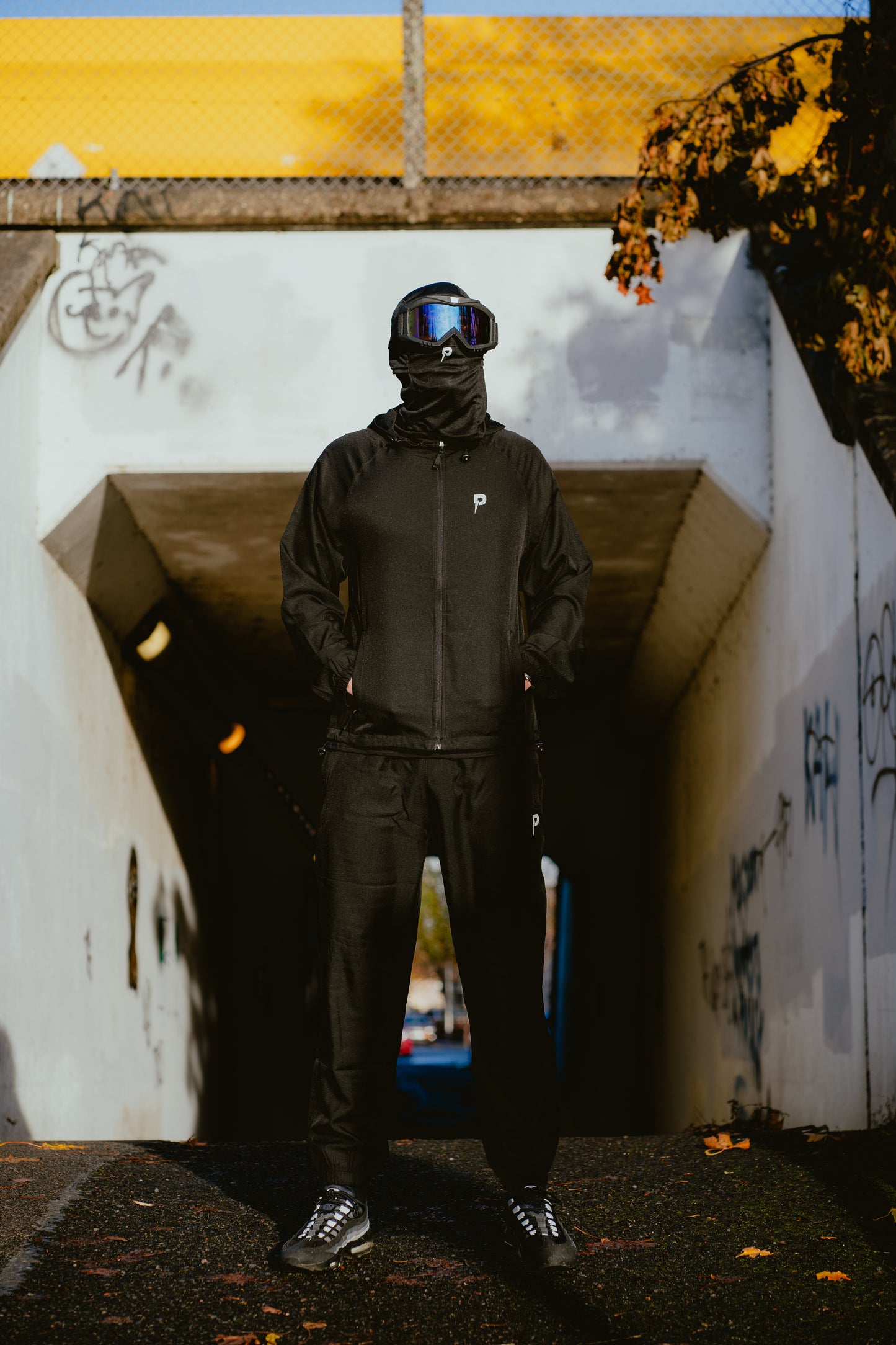 Patterned Joggers - Black