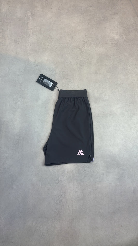 Montirex Surge 2.0 Shorts - Cement Grey/Pink Logo