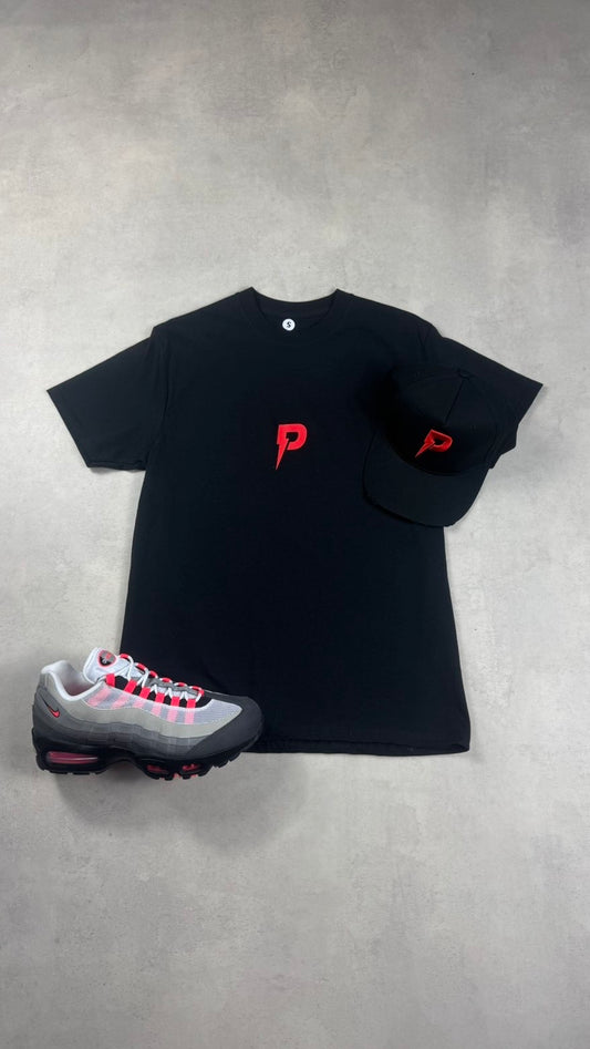 Solar Red 95, Patterned Hat & T-Shirt