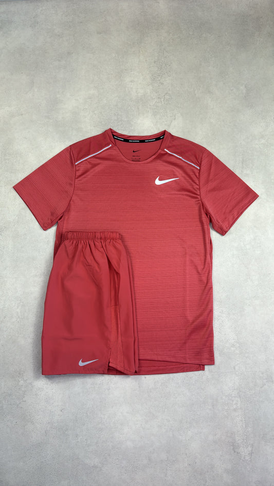 Nike Miler T-Shirt & Challenger Shorts Duo Set - Adobe