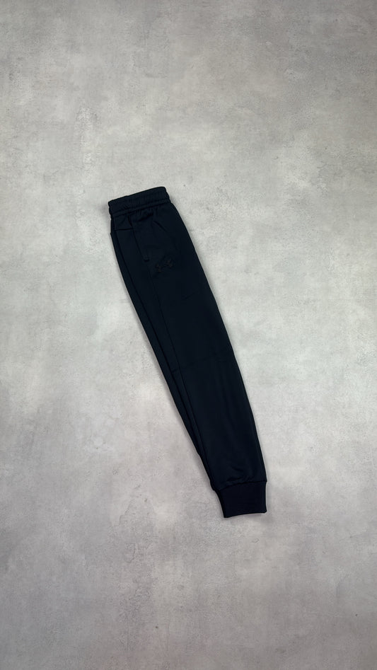 Junior Under Armour Fleece Pants - Black w/Black Logo