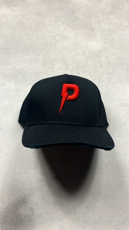 Patterned Hat Black/Red