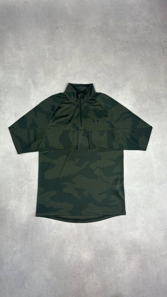 Under Armour Jacquard Half Zip - Green Camo