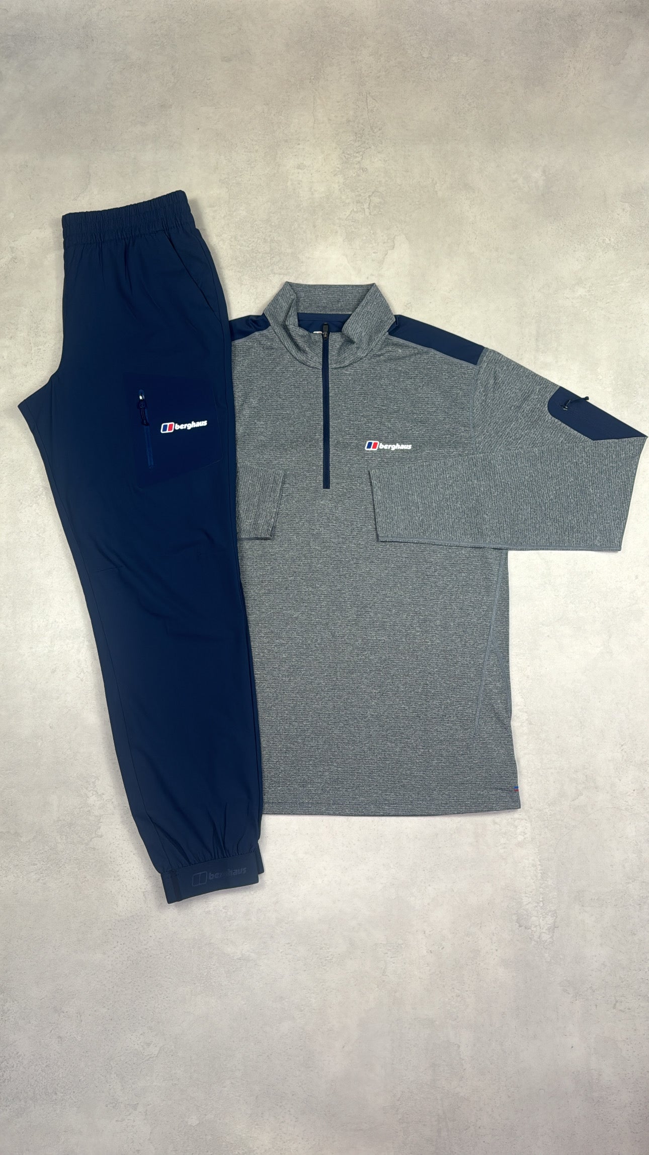 Berghaus Explorer 1/2 Zip & Intervale Pants Set - Grey/Navy