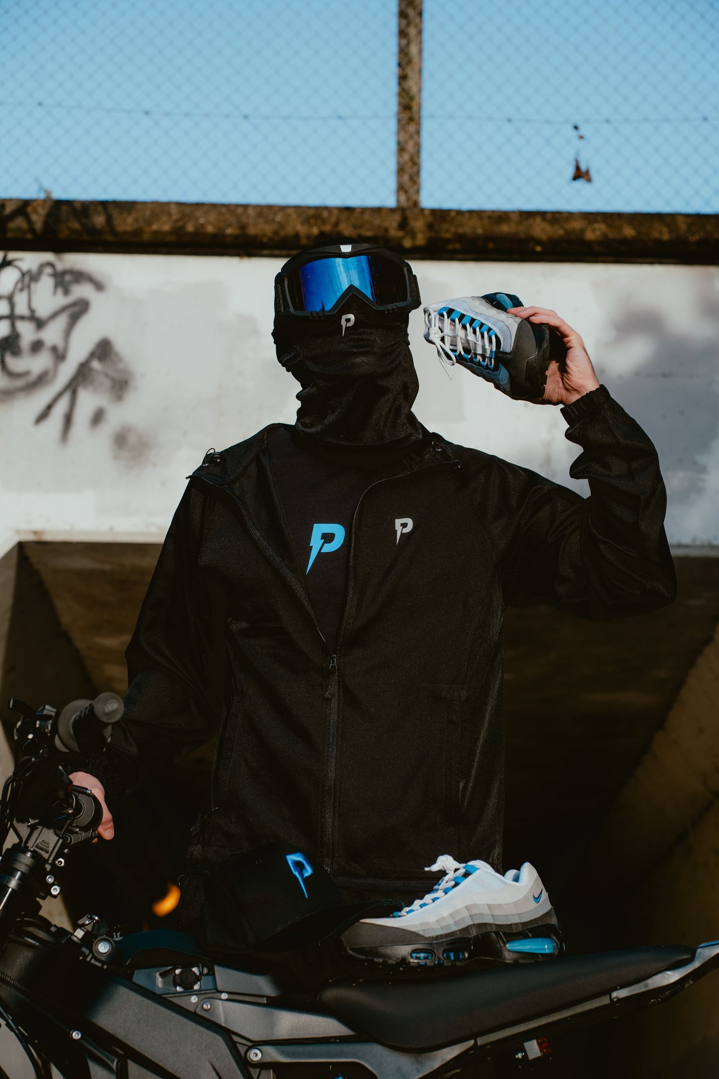 Patterned Windrunner - Black