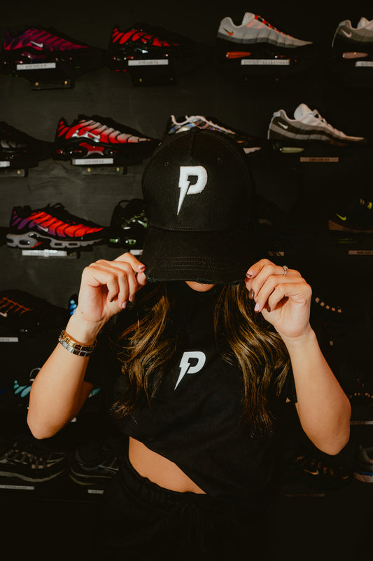 Patterned Hat Black/White