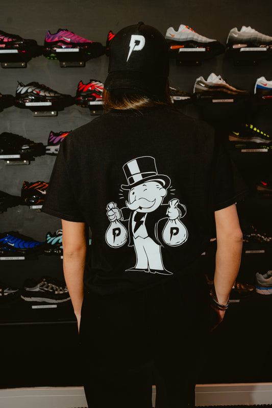 Patterned Monopoly T-Shirt Black