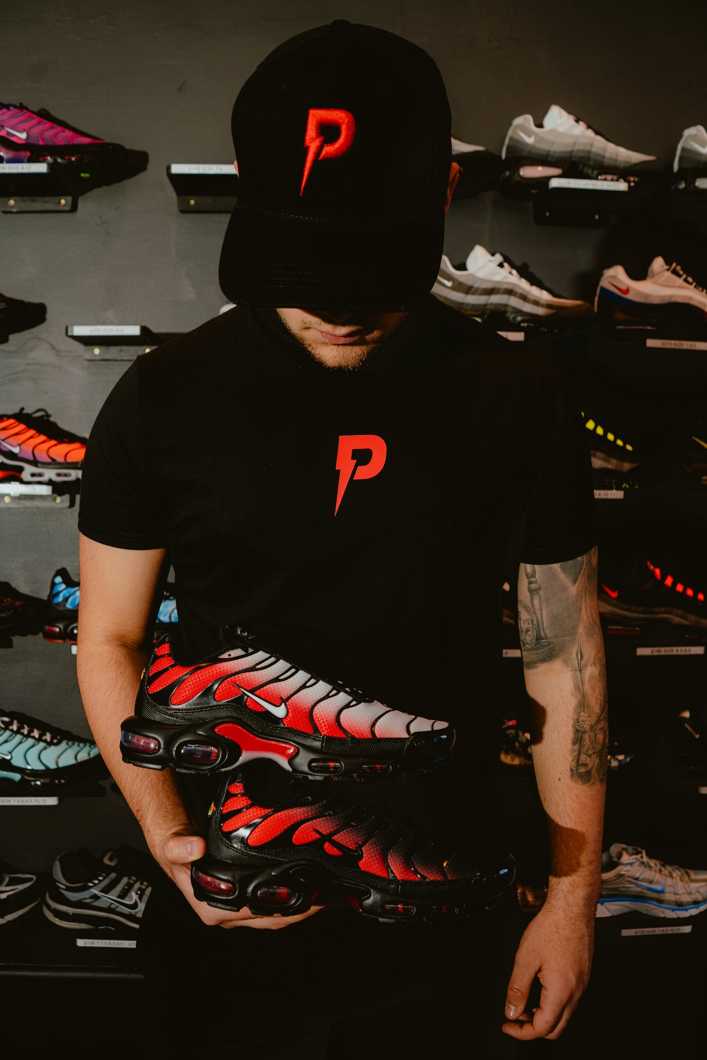 Patterend Red P T-shirt