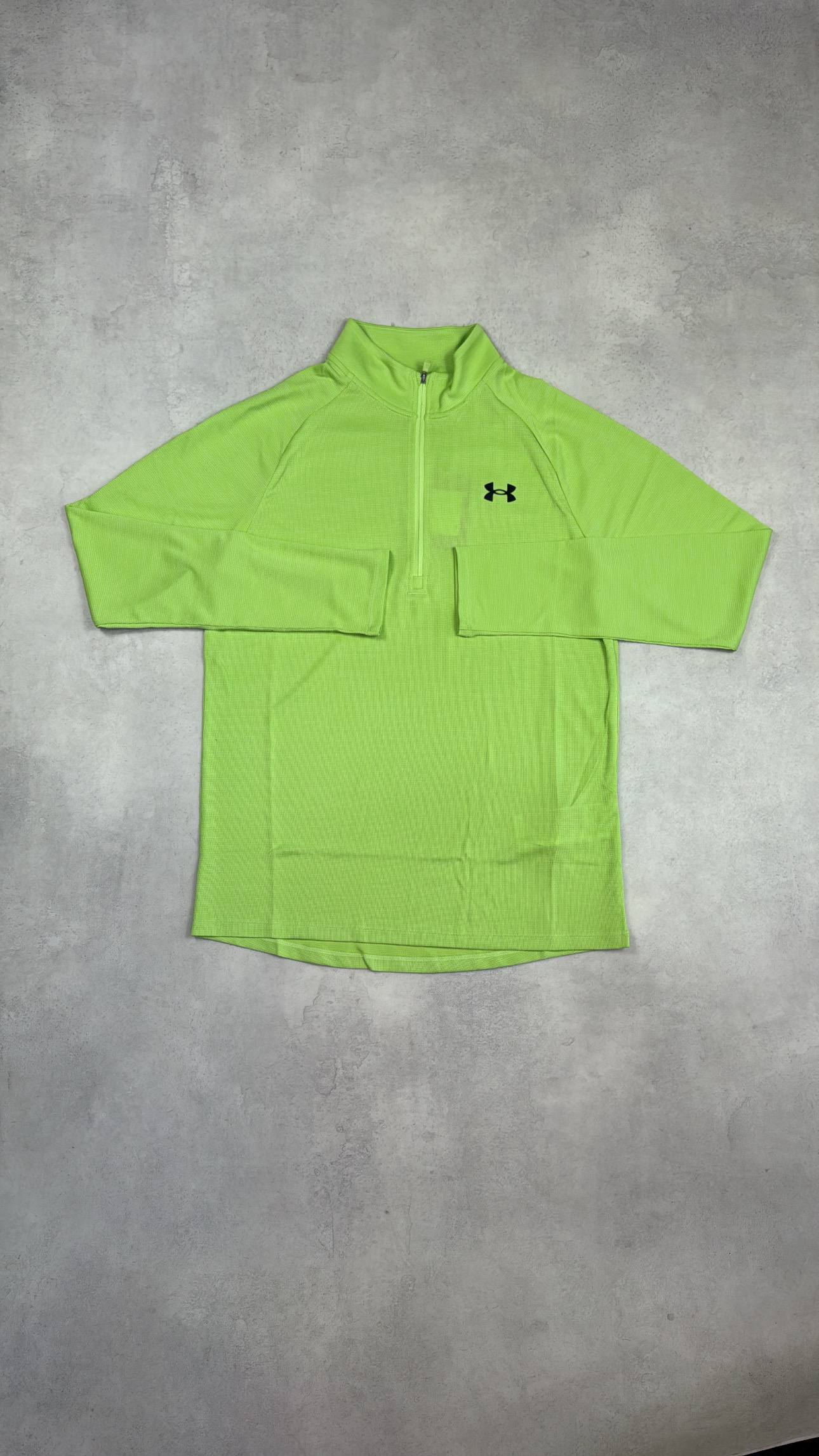 Under Armour Tech Textured Half Zip - Neon Green
