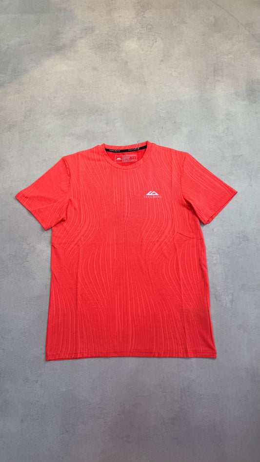 Trailberg Vertex Jacquard T-Shirt - Fiery Coral/ Diva Red