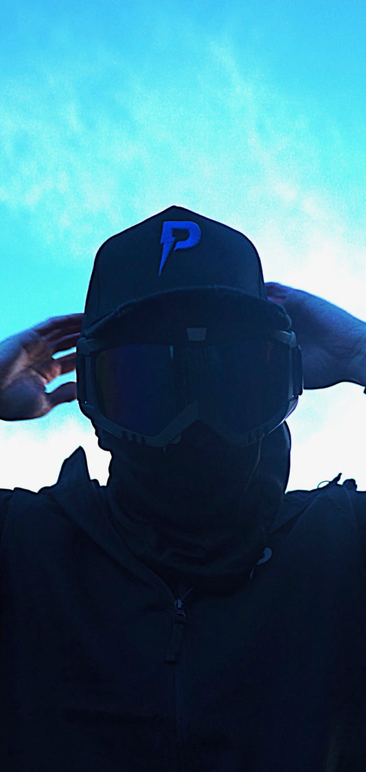 Patterned Hat Black/Blue